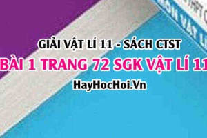 Giải bài 1 trang 72 Vật lý 11 SGK Chân trời sáng tạo